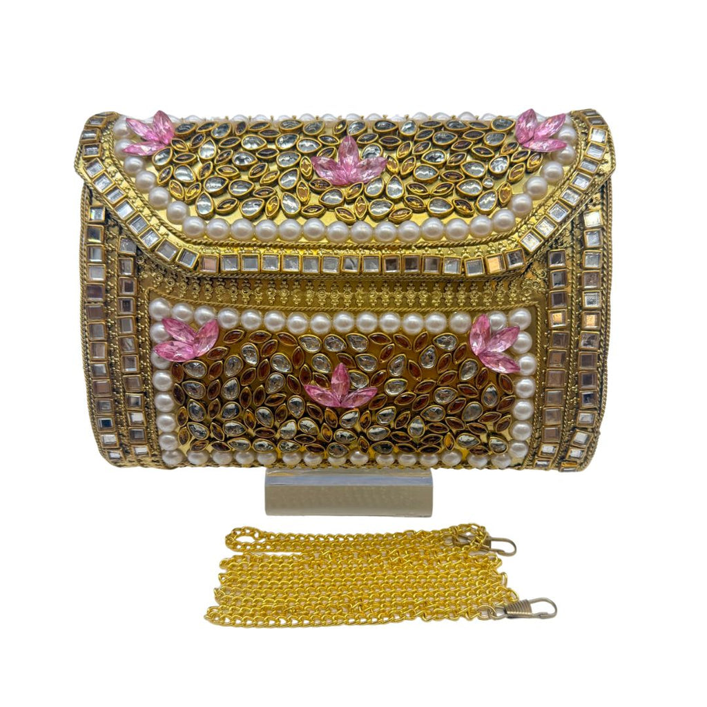 Kundan Pearl Clutch - 6