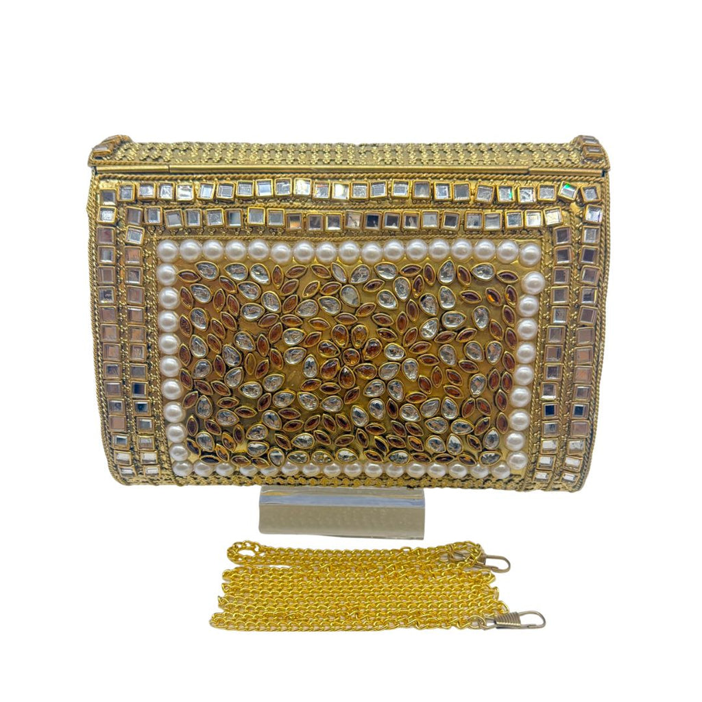 Kundan Pearl Clutch - 6