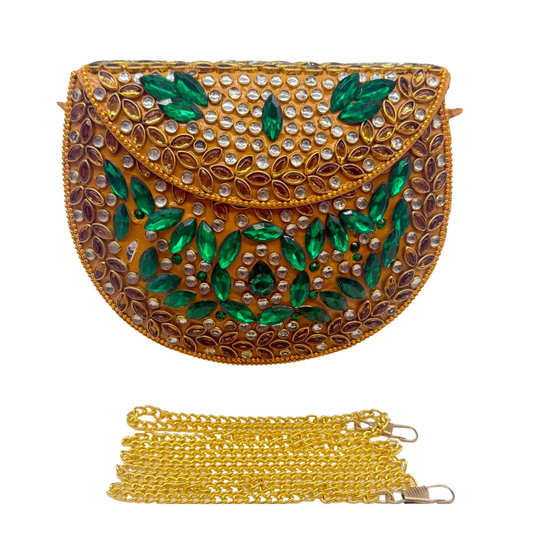 Kundan Pearl Clutch - 7