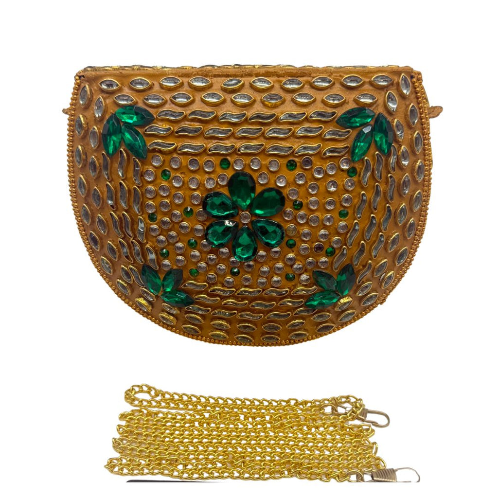 Kundan Pearl Clutch - 7