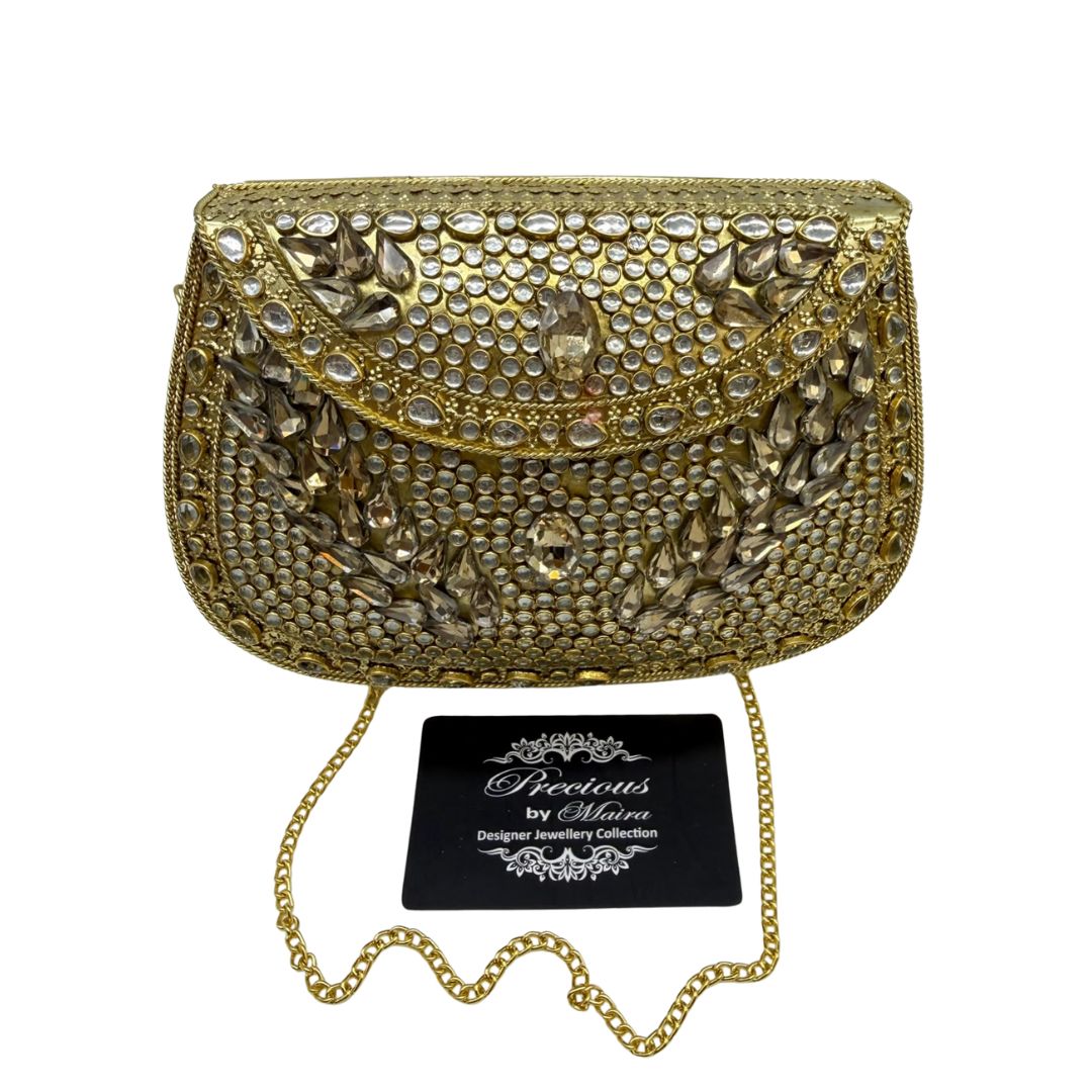 Kundan Pearl Clutch - 9