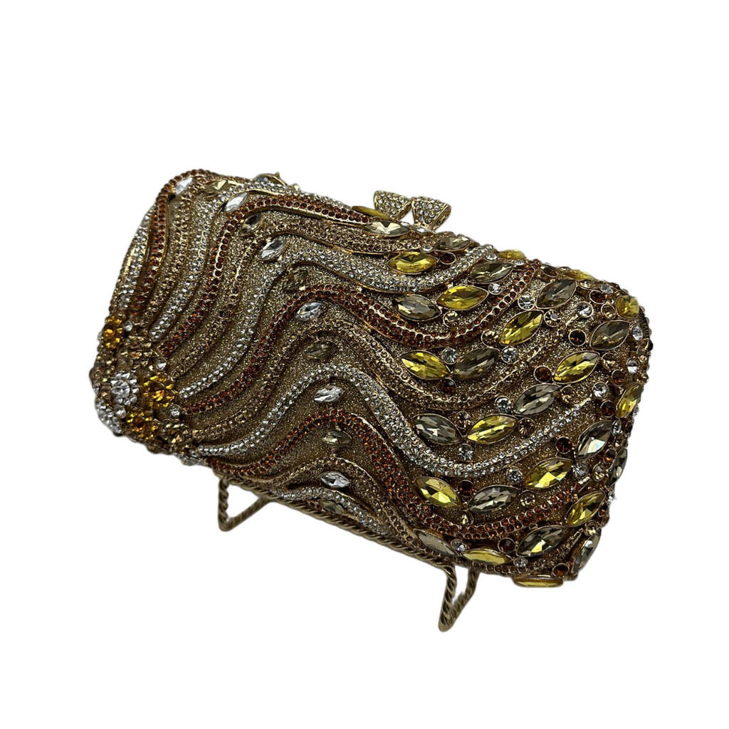 Copper Silver Wave Clutch