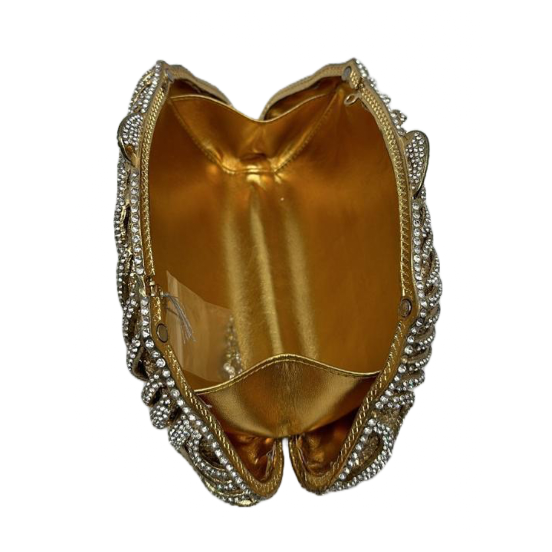 Gold and Silver Waves Clutch
