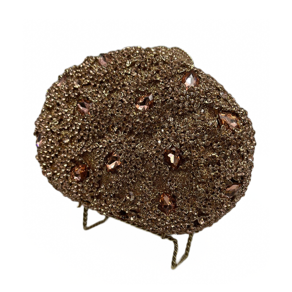 Copper Chunky Stones Clutch