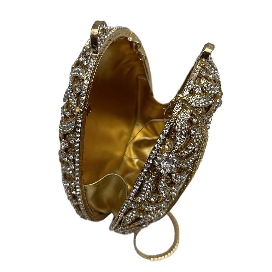Oval Silver Gold Clutch