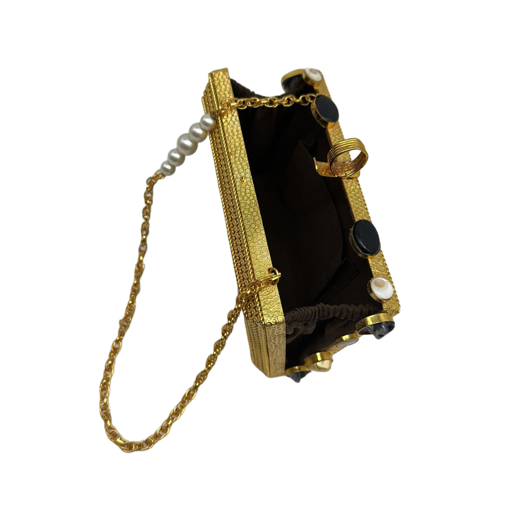 Golden Waves Pearl Clutch
