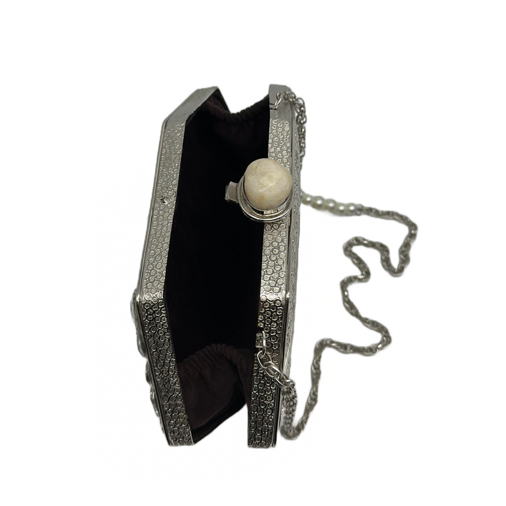 Hexagon Pearl Clutch