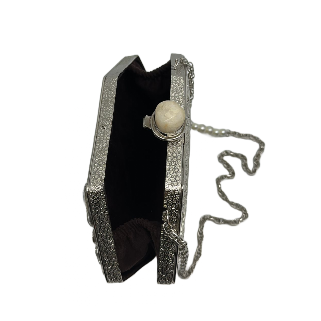 Hexagon Pearl Clutch