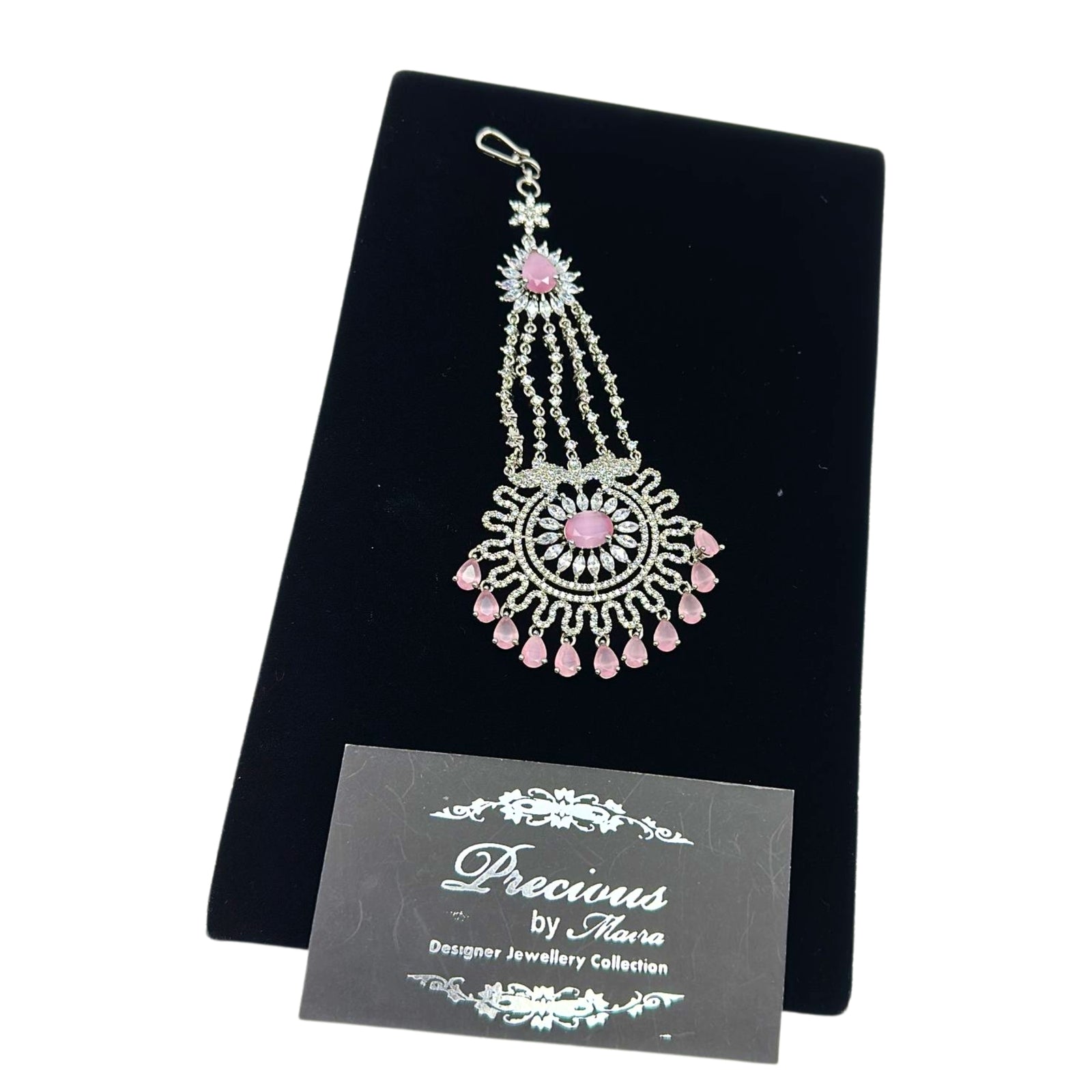 American Diamond Pink Droplet Jhomer