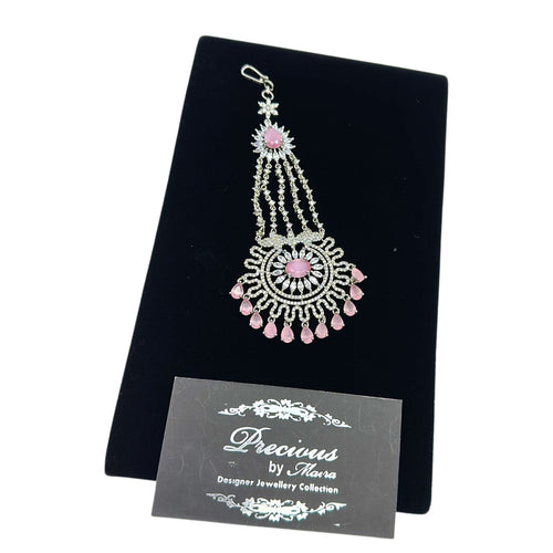American Diamond Pink Droplet Jhomer