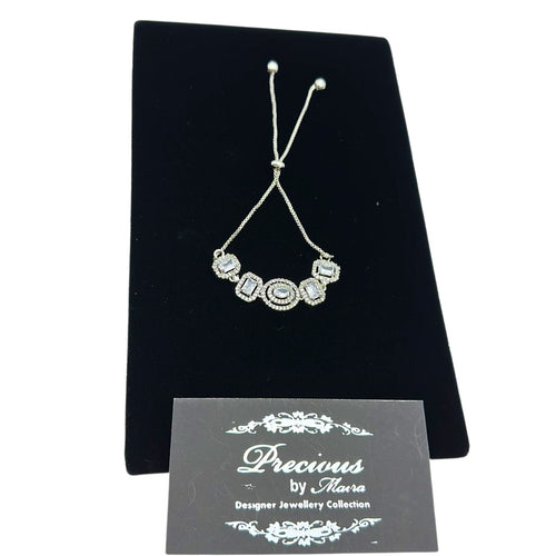 Adjustable Silver American Diamond Bracelets