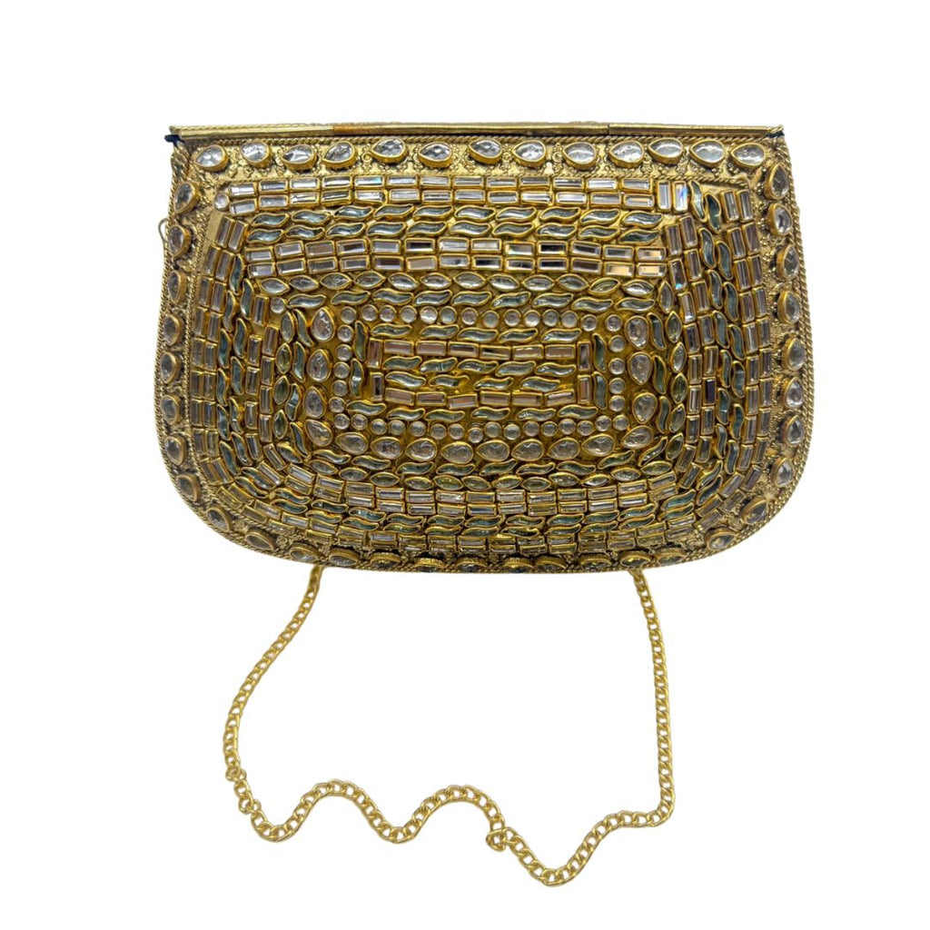 Kundan Pearl Clutch - 9