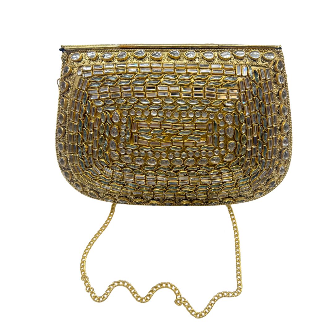 Kundan Pearl Clutch - 9
