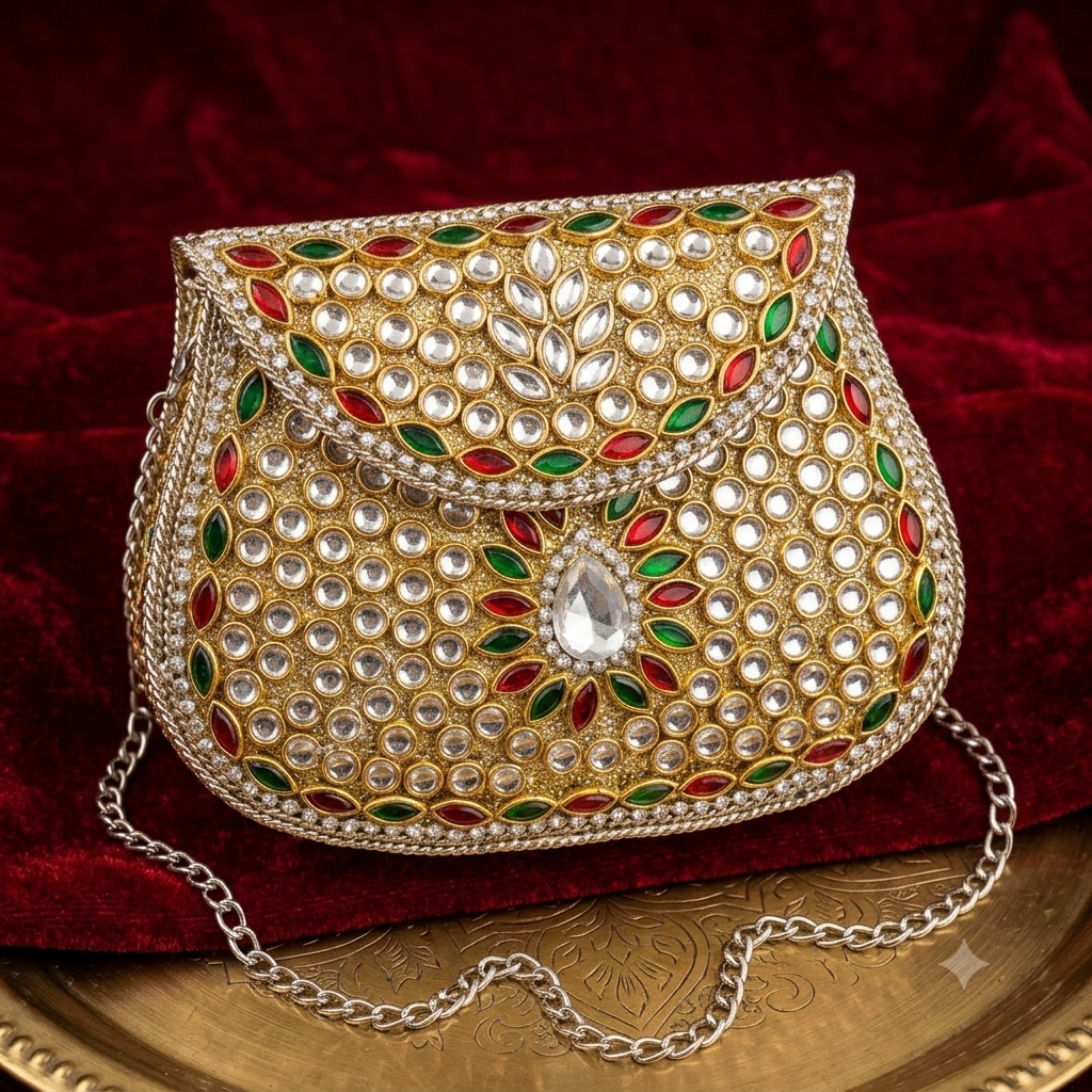 Kundan Mini Clucth - 34