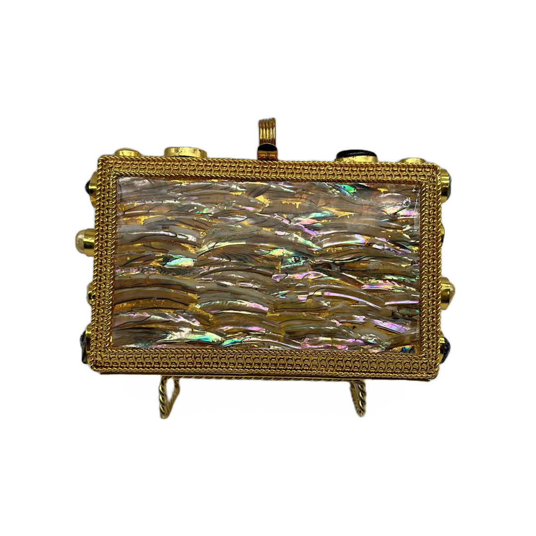 Golden Waves Pearl Clutch