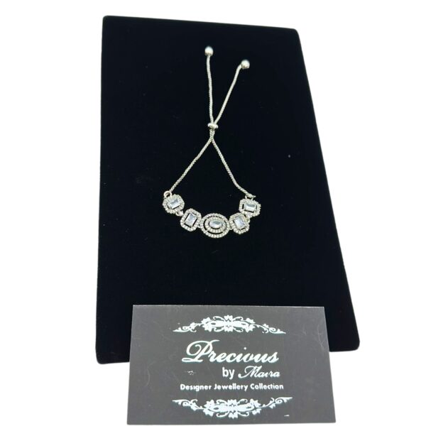 Adjustable Silver American Diamond Bracelets