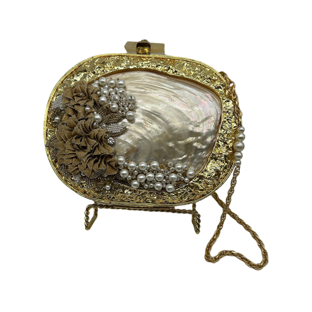 Golden Shell Clutch