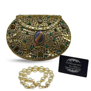 Mughal Muse Kundan Clutch